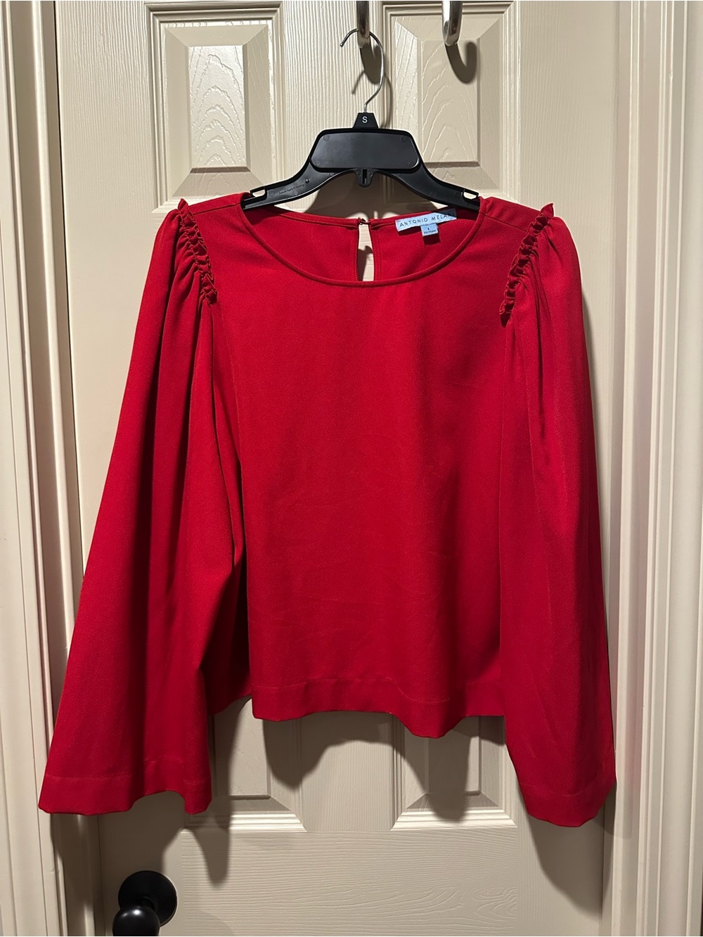 ANTONIO MELANI Red Long-Sleeve Blouse